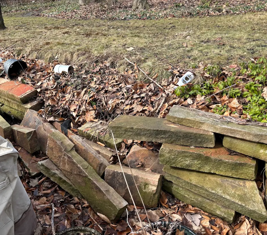 Retaining wall before repair